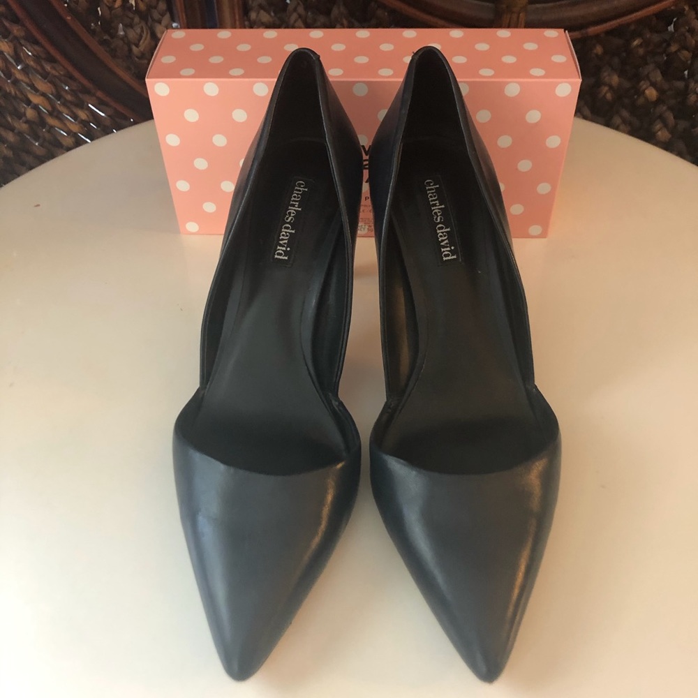 Charles David D,Orsay navy blue leather pumps 7.5